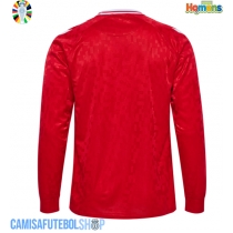 Camisa de time de futebol Dinamarca Replicas 1º Equipamento Europeu 2024 Manga Comprida